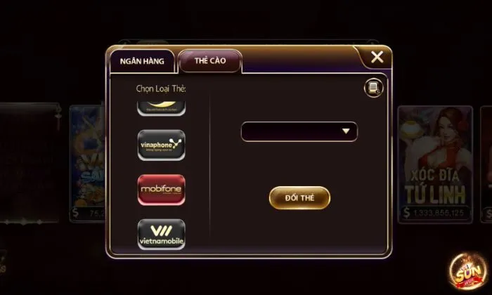 Rút tiền Sunwin Các bước rút tiền từ nhà cái Sunwin bằng Thẻ cào thuận tiện